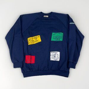 VTG Connolly Ireland made Sweater Pullover Patches Dublin Galway Bay Moher XXL